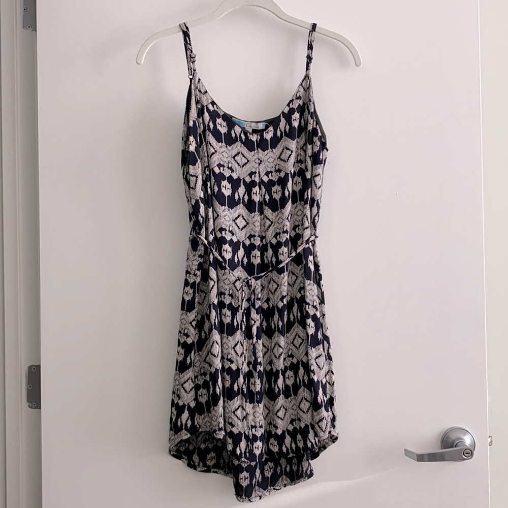 Cute patterned black and cream dress